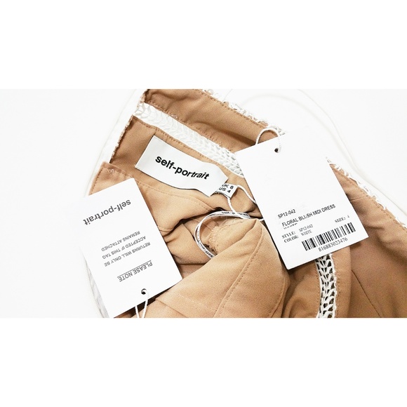 SELF-PORTRAIT White Floral Blush Lace Midi - Picture 5 of 7